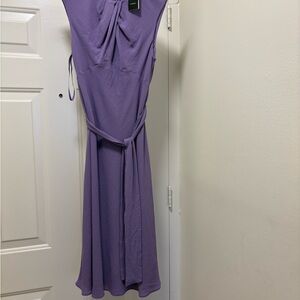 Elegant Purple Sleeveless Dress